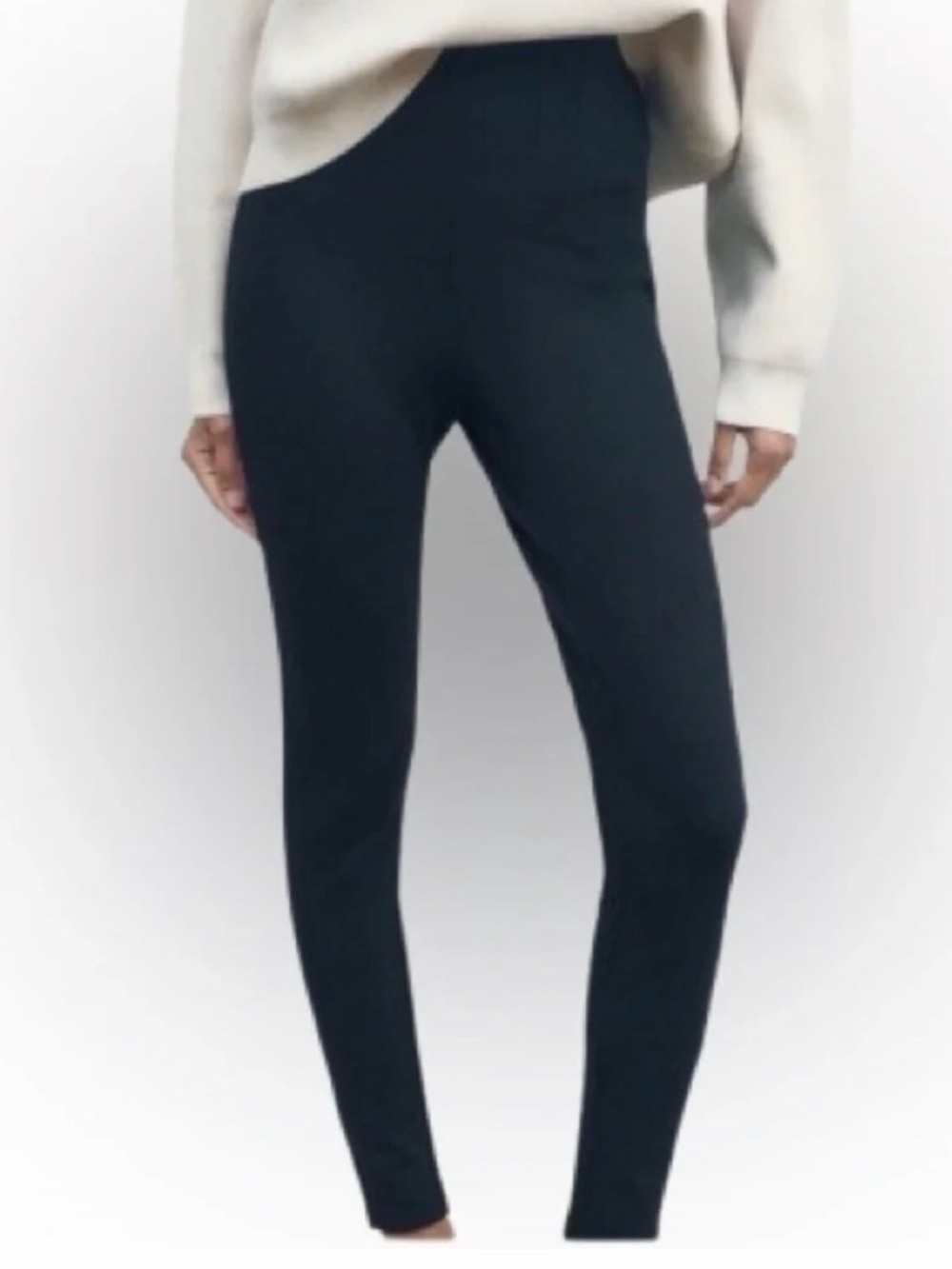 Zara High Waisted Sculpted Black Legging
